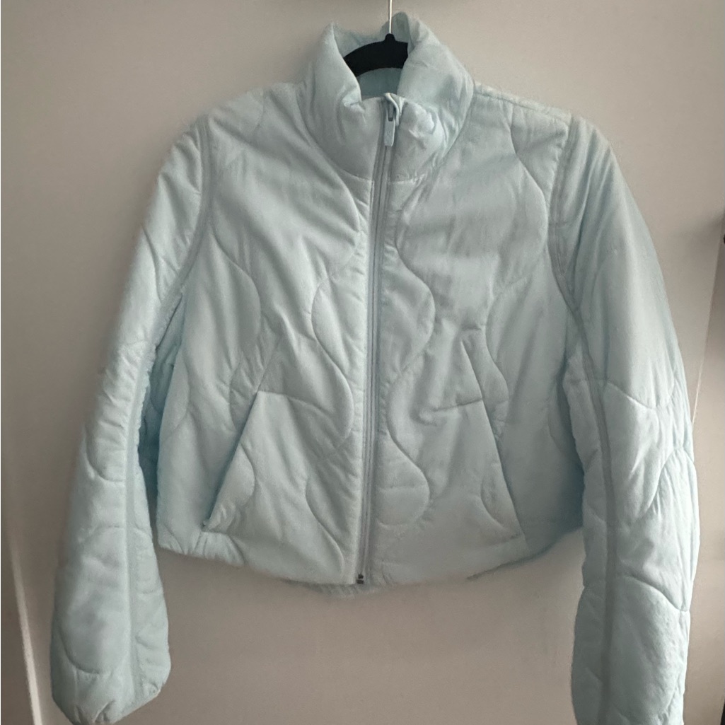 Lululemon Womens Light Blue Quilted Jacket Lululemon Womens Light Blue Quilted Jacket